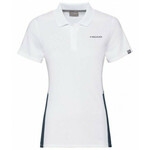 Ženski teniski polo majica Head Club Tech Polo Shirt W - white/dark blue
