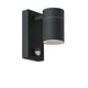 LUCIDE 14866/05/30 | Arne Lucide zidna svjetiljka sa senzorom, svjetlosni senzor - sumračni prekidač 1x GU10 350lm 2700K IP44 crno