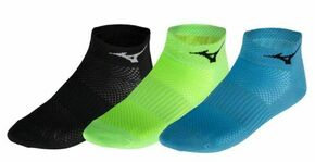 Čarape za tenis Mizuno DryLite Training Mid 3P - black/light green/maui blue