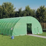 vidaXL Staklenik s čeličnim okvirom zeleni 132 m² 22 x 6 x 2,85 m