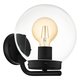 EGLO 99598 | Taverna Eglo zidna svjetiljka 1x E27 IP44 crno, prozirna