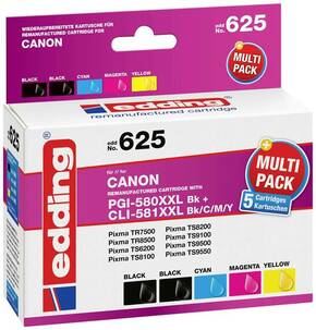 Edding uložak za pisač EDD-625 zamjenjuje Canon PGI-580XXLBK/CLI-581XXLBK/C/M/Y Multipack 5 - tekst crna