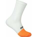 POC Flair Sock Mid Hydrogen White/Zink Orange L Biciklistički čarape