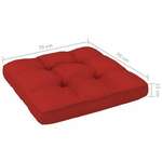 Jastuk za sofu od paleta crveni 70 x 70 x 10 cm