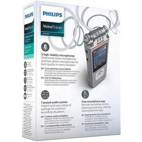 Philips DVT-4110 digitalni diktafon Vrijeme snimanja (maks.) 2147 h srebrna
