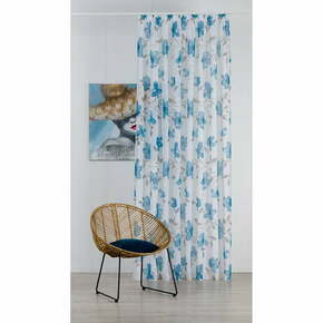 Bijelo-plava prozirna zavjesa 300x260 cm Mariola – Mendola Fabrics