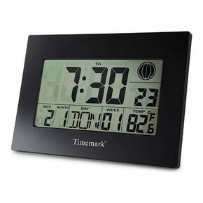Zidni Sat s Termometrom Timemark Crna (24 x 17 x 2 cm)