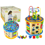 Educational Wooden Cube Sorter Maze Abacus Game Ludo Pawns