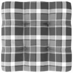 vidaXL Jastuk za sofu od paleta sivi karirani 60 x 60 x 12 cm