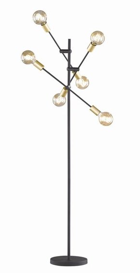 TRIO 406700632 | Cross-TR Trio podna svjetiljka 165cm elementi koji se mogu okretati 6x E27 crno