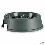 Slow Eating Food Bowl for Pets Anthracite Plastic (27 x 7,5 x 27 cm) (12 Units)