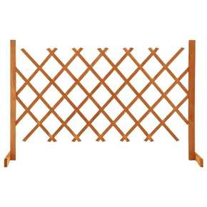VidaXL Vrtna rešetkasta ograda narančasta 120 x 90 cm masivna jelovina