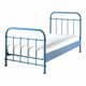 Plavi metalni dječji krevet Vipack New York, 90 x 200 cm