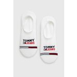 Čarape Tommy Jeans boja: bijela - bijela. Niske čarape iz kolekcije Tommy Jeans. Model izrađen od elastičnog materijala. U setu dva para.