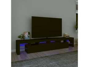 VidaXL TV ormarić s LED svjetlima crni 230x36