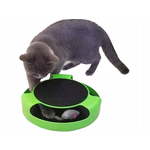 WEBHIDDENBRAND Interkativna igračka za mačke, mišolovka i grebalica, zelena