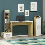 Studijski stol, Dawn - Sapphire Oak, White, Anthracite