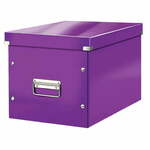 Ljubičasta kartonska kutija za pohranu s poklopcem 32x36x31 cm Click&amp;Store – Leitz