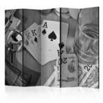 Paravan u 5 dijelova - Cards: black and white II [Room Dividers] 225x172