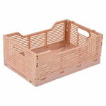 Svijetlo ružičasta plastična kutija za pohranu 40x30x17 cm – Homéa