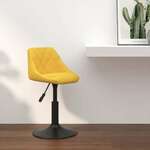 Barski stolac boja senfa baršunasti