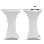 vidaXL Bijeli rastežljiv stolnjak za stolove Ø60 2 kom
