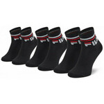Čarape za tenis Fila Junior Quarter Plain Tennis Socks 3P - black