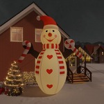 vidaXL Božićni snjegović na napuhavanje s LED svjetlima 630 cm