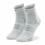 Visoke unisex čarape Compressport Pro Racing Socks V4.0 Run Low XU00047B_010 White/Alloy
