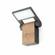 FARO 74455 | Wood-FA Faro zidna svjetiljka 1x LED 600lm 3000K IP54 tamno siva, opal