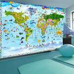 Samoljepljiva foto tapeta - World Map for Kids 392x280