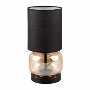 Crna/narančasta stolna lampa s tekstilnim sjenilom (visina 28