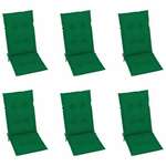 vidaXL Jastuci za vrtne stolice 6 kom zeleni 120 x 50 x 7 cm