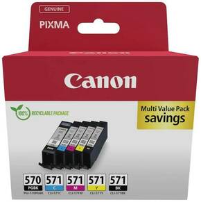 Canon tinta PGI-570/CLI-571 PGBK/BK/C/M/Y Multipack original kombinirano pakiranje crn