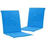 vidaXL Jastuci za vrtne stolice 2 kom plavi 100 x 50 x 3 cm