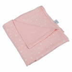 Ružičasta deka za bebe od muslina 75x75 cm – Bébé Douceur