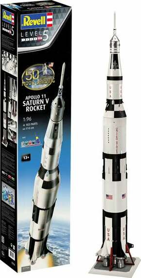 Revell 03704 Apollo 11 Saturn V Rocket model svemirske letjelice za sastavljanje 1:96