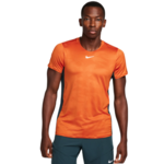 Muška majica Nike Court Dri-Fit Advantage Printed Tennis Top - campfire orange/deep jungle/white