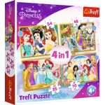 Disneyjeve Princeze: Sretan dan 4 u 1 70-54-48-35 kom puzzle - Trefl