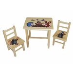 AtmoWood Drveni dječji stolić sa stolicama - Krtica