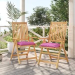 vidaXL Jastuci za stolice 2 kom ružičasti 50 x 50 x 7 cm od tkanine