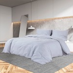 vidaXL Set posteljine za poplun sivi 200 x 200 cm lagana mikrovlakna