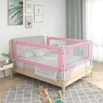 Sigurnosna ograda za dječji krevet ružičasta 100x25 cm tkanina