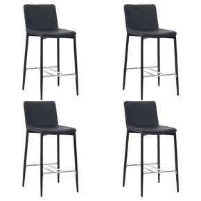 Barski stolci od umjetne kože 4 kom crni