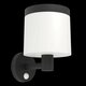 EGLO 901076 | Pantete Eglo zidna svjetiljka sa senzorom, svjetlosni senzor - sumračni prekidač solarna baterija 1x LED 790lm 3000K IP44 crno, saten