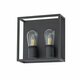 NOWODVORSKI 10503 | Margot-NW Nowodvorski zidna svjetiljka četvrtast 2x E14 IP54 crno, prozirno