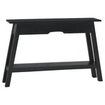 vidaXL Konzolni stol crni 110 x 30 x 75 cm masivno drvo mahagonija