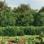 vidaXL Ograda od žičane mreže s prirubnicom zelena 2,2x10 m
