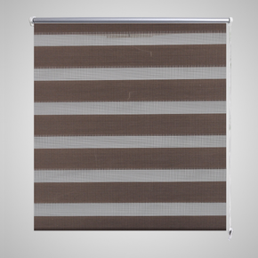 VidaXL Rolo smeđe zavjese sa zebrastim linijama 140 x 175 cm