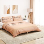 vidaXL Set posteljine za poplun ružičasti 240 x 220 cm pamučni